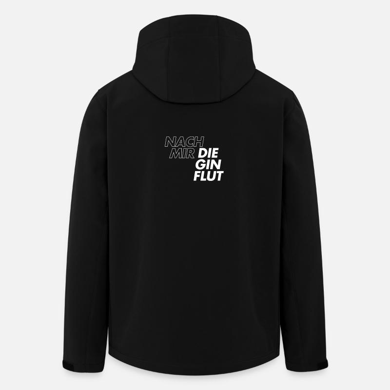 Nach mir die Gin Flut - Recycelte Männer Softshell-Jacke von Stanley/Stella - Schwarz