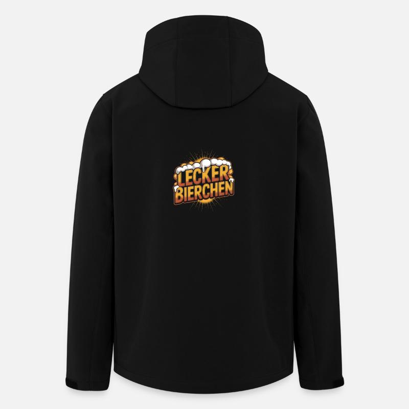 Lecker Bierchen - Funny German Memes - Men’s Recycled Softshell Jacket by Stanley/Stella - black