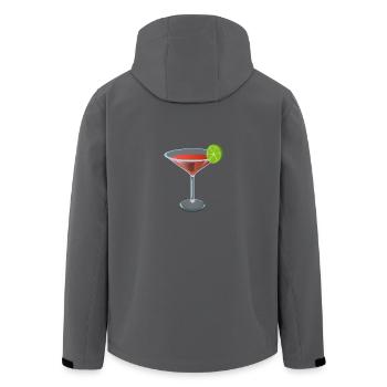 Red cocktail with lime - Men’s Recycled Softshell Jacket by Stanley/Stella - black - Back - AI Model Male 185 light (185cm)