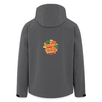Worry less - Men’s Recycled Softshell Jacket by Stanley/Stella - black - Back - AI Model Male 185 light (185cm)