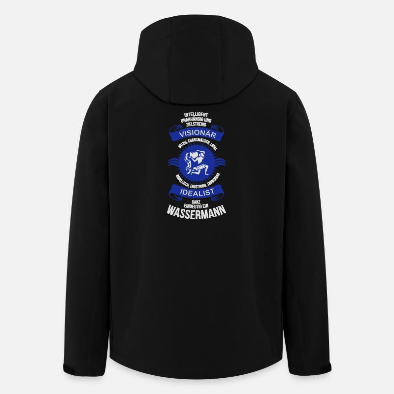 Sternzeichen Wassermann - Recycelte Männer Softshell-Jacke von Stanley/Stella - Schwarz