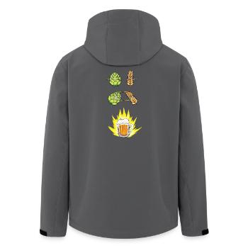 Beer Fusion Hops Malt Anime Manga Beer Drinker - Men’s Recycled Softshell Jacket by Stanley/Stella - black - Back - AI Model Male 185 light (185cm)