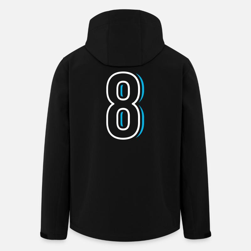 Nummer 8 - Acht - Recycelte Männer Softshell-Jacke von Stanley/Stella - Schwarz