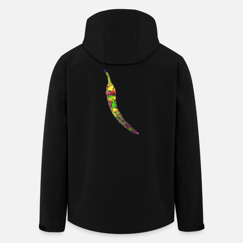 Chili Farbexplosion Illustration - Recycelte Männer Softshell-Jacke von Stanley/Stella - Schwarz