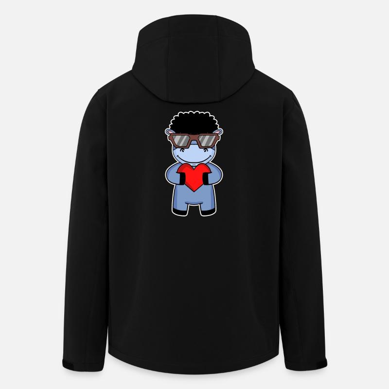 Donkey with sunglasses and heart - Men’s Recycled Softshell Jacket by Stanley/Stella - black