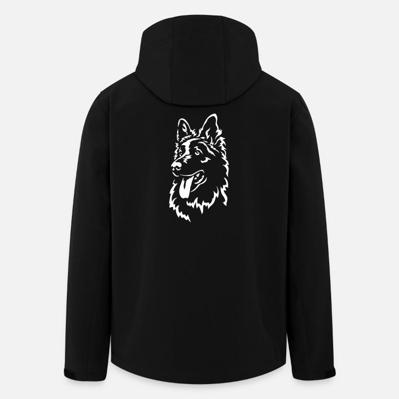 Schweizer Schäferhund Kopf "Black Edition" - Recycelte Männer Softshell-Jacke von Stanley/Stella - Schwarz