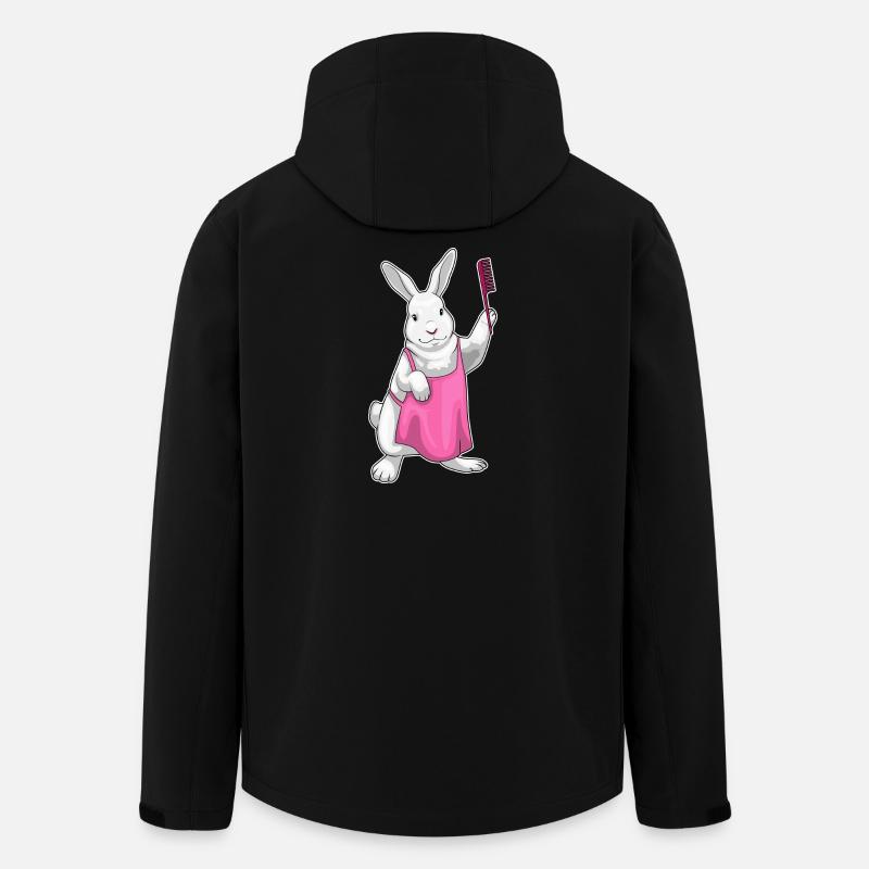 Peigne de coiffeur Bunny - Veste softshell homme en polyester recyclé Stanley/Stella - noir