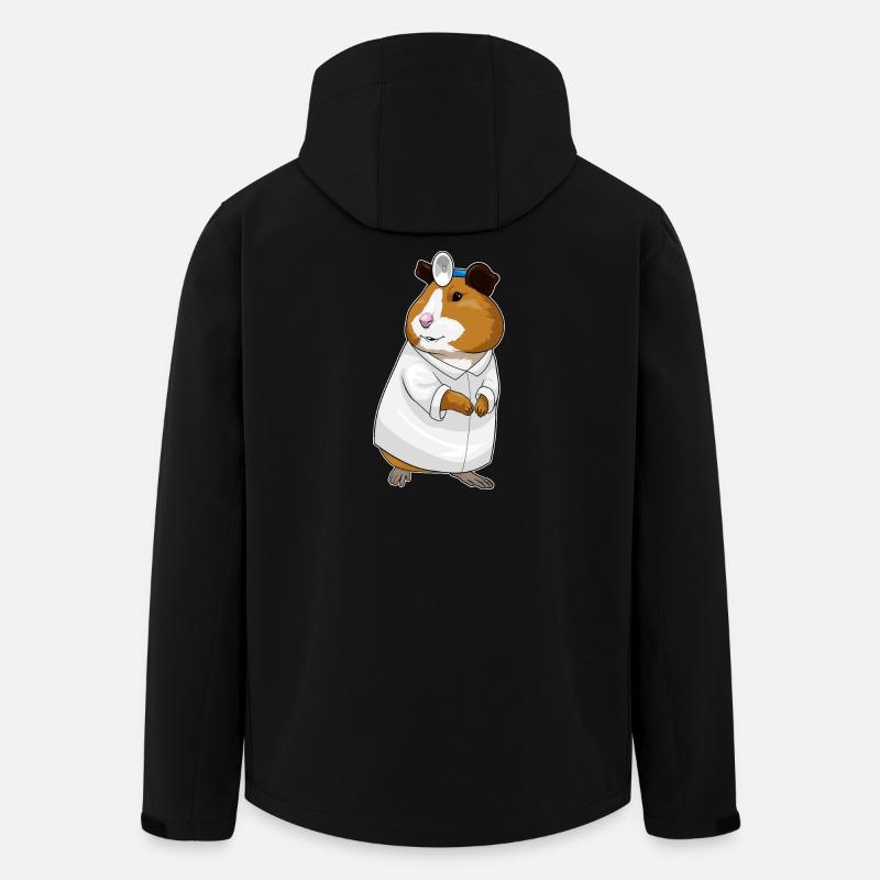 Hamster Arzt Arztkittel - Recycelte Männer Softshell-Jacke von Stanley/Stella - Schwarz