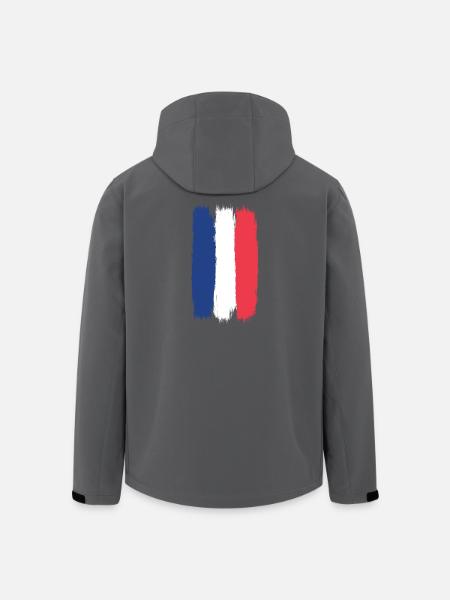 Francey Flag, Viva France, A Symbol of Unity - Men’s Recycled Softshell Jacket by Stanley/Stella - black