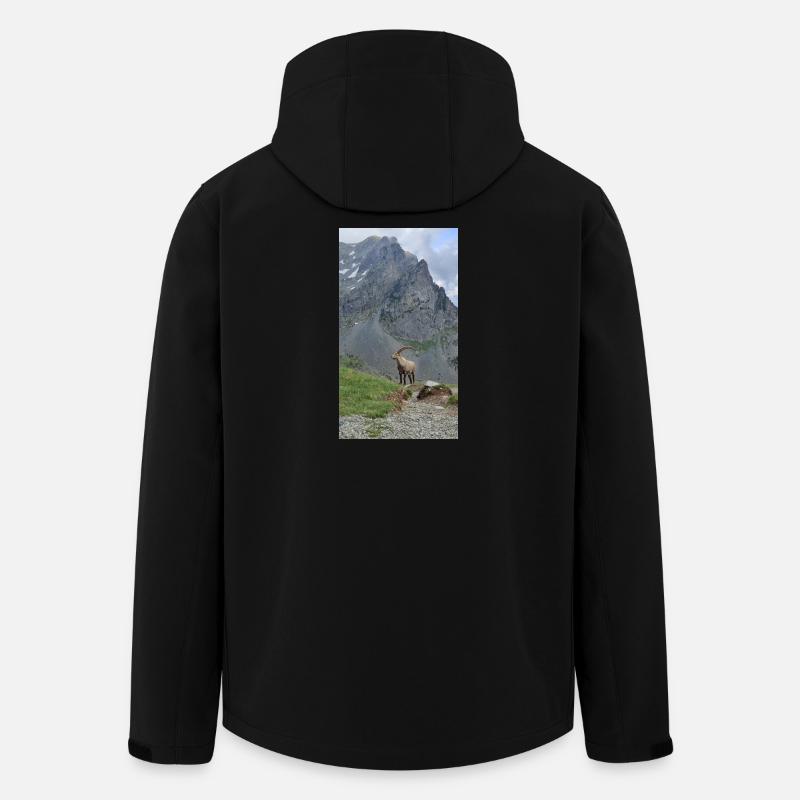 Alpine ibex - Men’s Recycled Softshell Jacket by Stanley/Stella - black