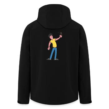 Ersteller von Inhalten - Recycelte Männer Softshell-Jacke von Stanley/Stella - Schwarz - Hinten - AI Model Male 185 light (185cm)