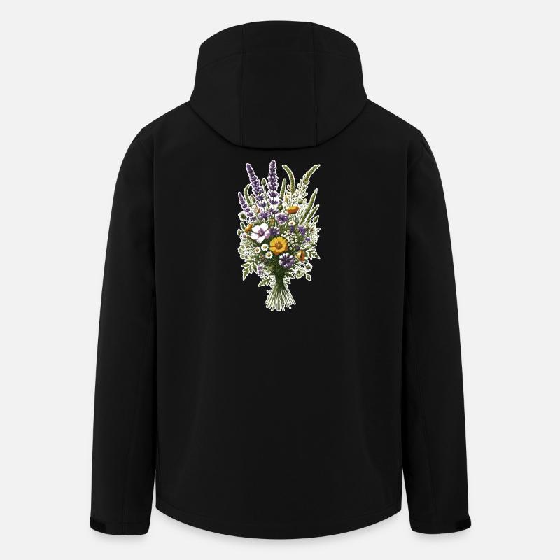 Wildflowers - Men’s Recycled Softshell Jacket by Stanley/Stella - black