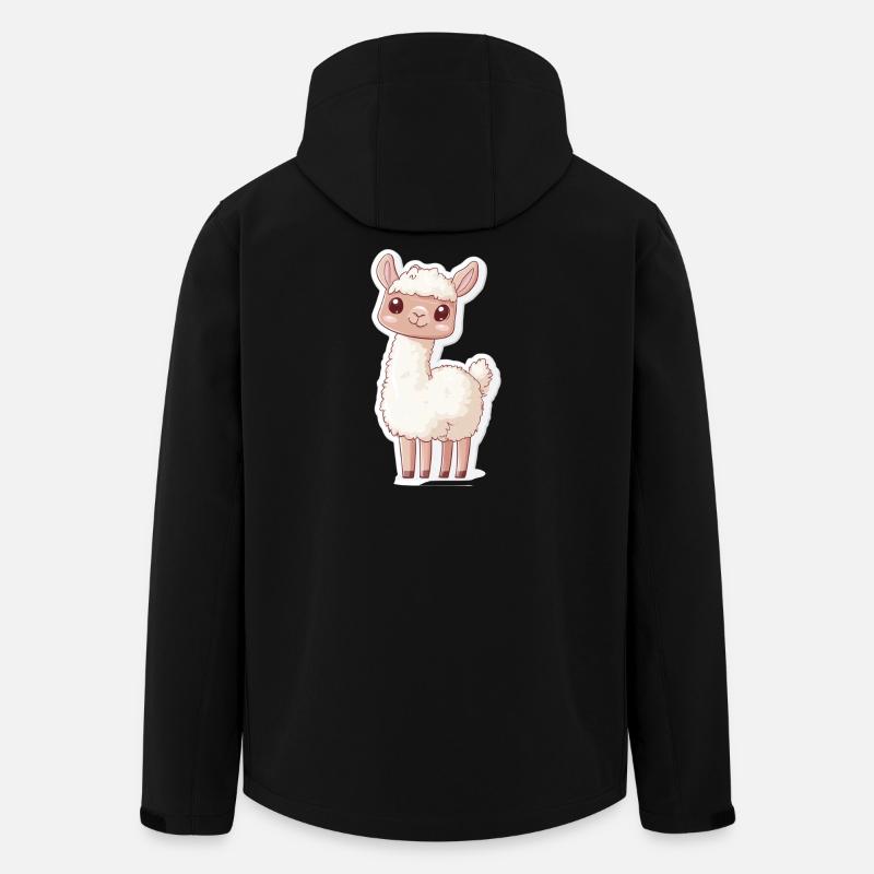 Llama Alpaca Llama Animal Gift - Men’s Recycled Softshell Jacket by Stanley/Stella - black