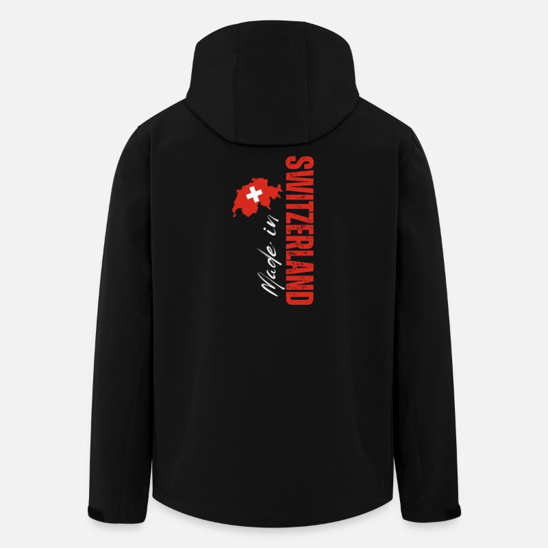 Schweizer Fertigung, vertikales Design - Recycelte Männer Softshell-Jacke von Stanley/Stella - Schwarz