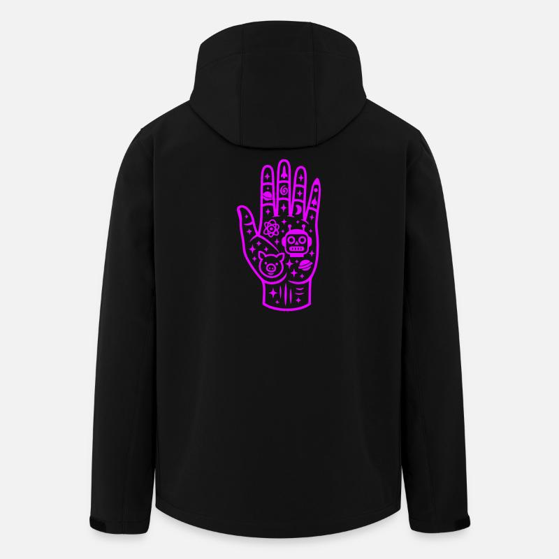 Okkult Hand Pop Art pink - Recycelte Männer Softshell-Jacke von Stanley/Stella - Schwarz