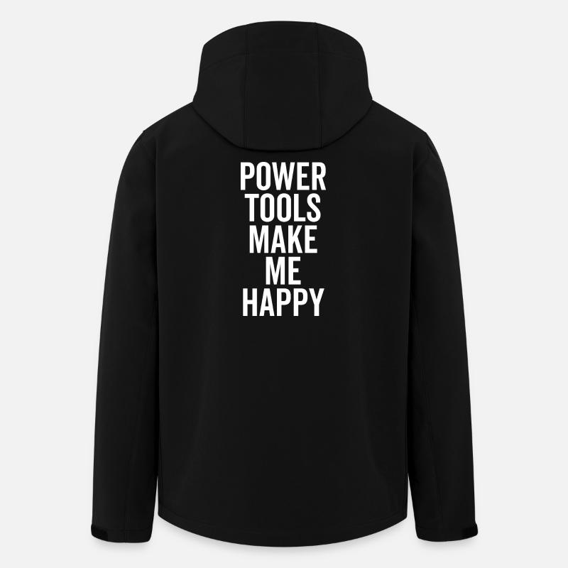 Power Tools Make Me Happy - Men’s Recycled Softshell Jacket by Stanley/Stella - black