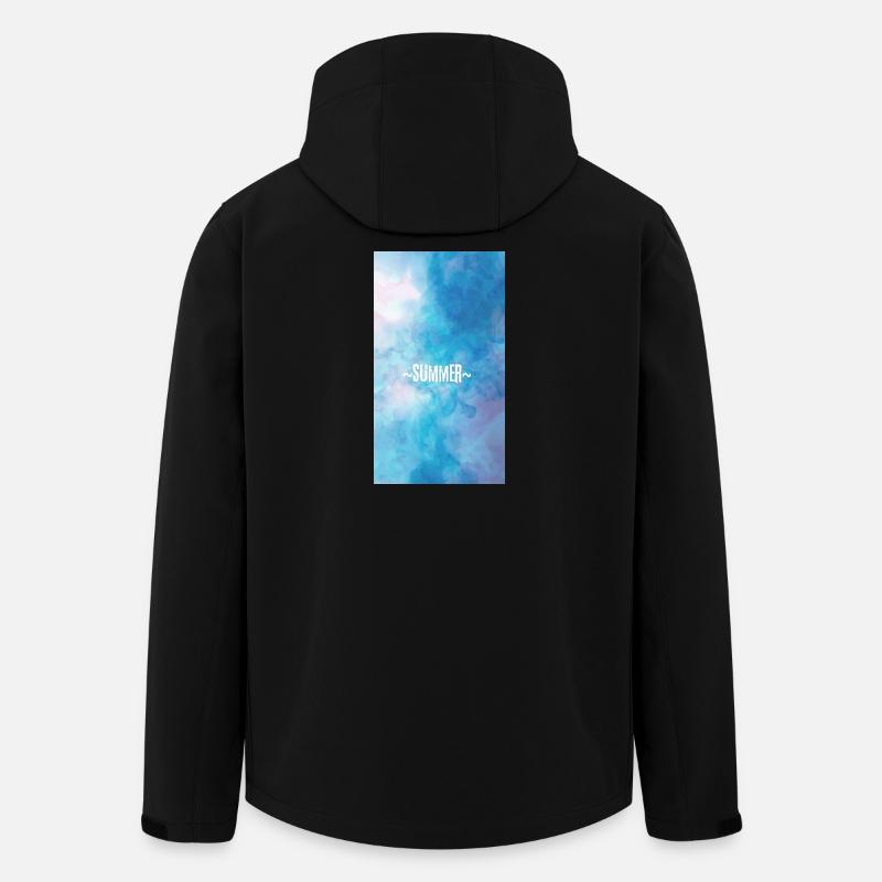 Abstract Aquatic Summer Design~Summer~ - Men’s Recycled Softshell Jacket by Stanley/Stella - black