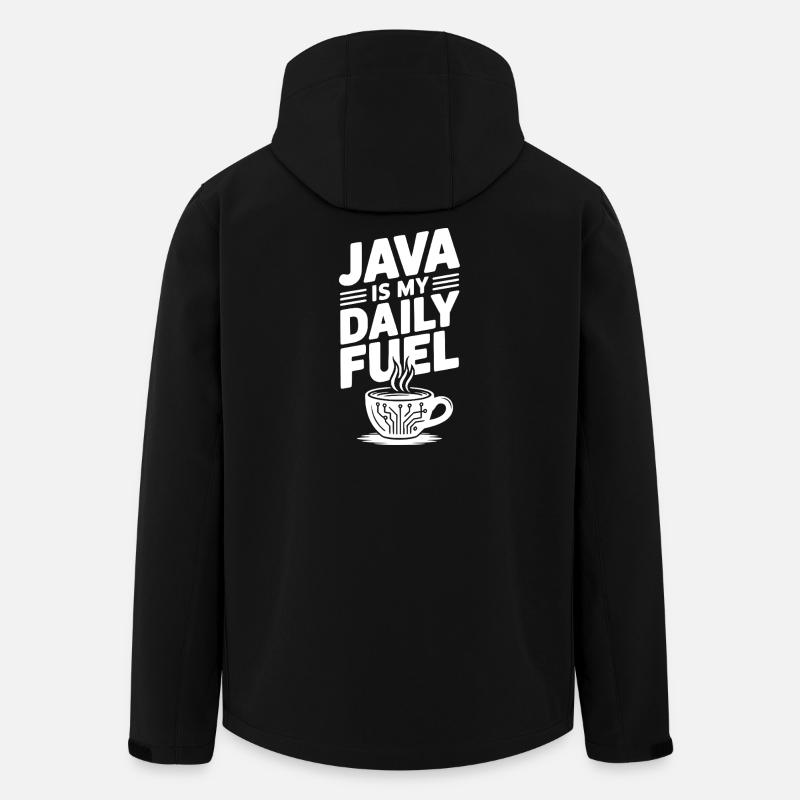 Java is My Daily Fuel - Men’s Recycled Softshell Jacket by Stanley/Stella - black