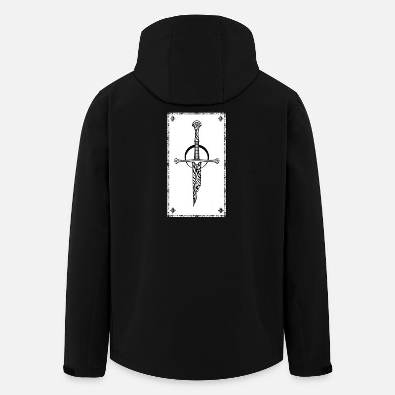 Épée zébrée gothique - Veste softshell homme en polyester recyclé Stanley/Stella - noir