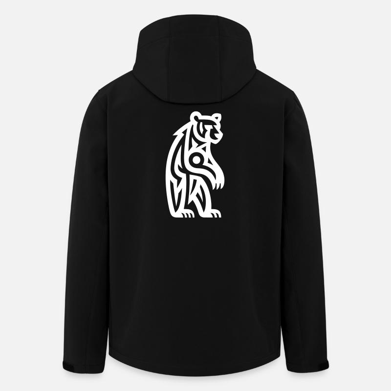 Just a White Bear #3 / JustN-imal - Recycelte Männer Softshell-Jacke von Stanley/Stella - Schwarz