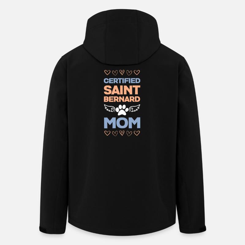 Zertifizierte Saint Bernard Mama - Recycelte Männer Softshell-Jacke von Stanley/Stella - Schwarz