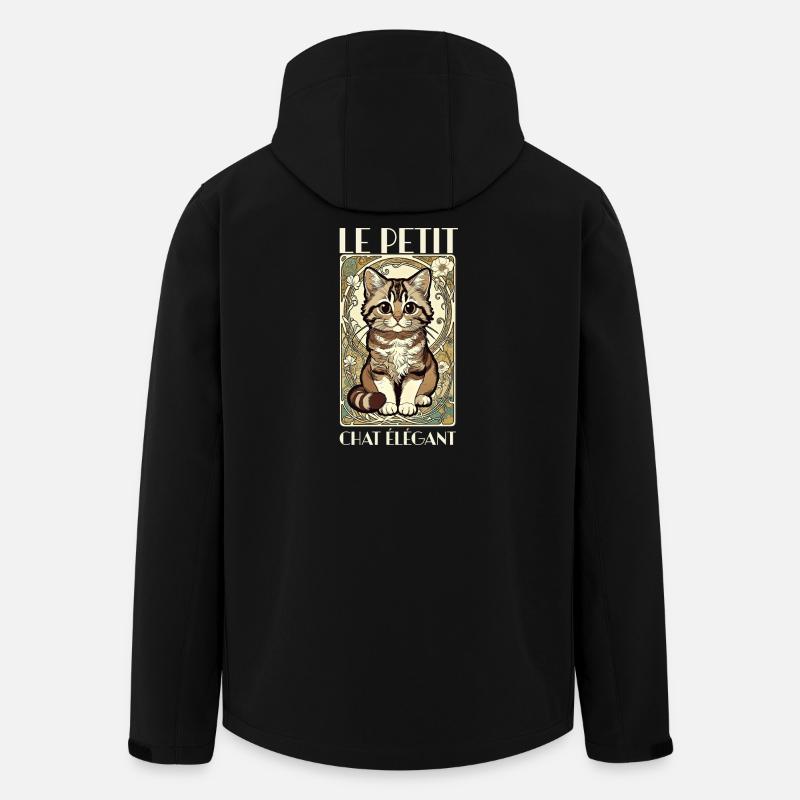 Le Petit Chat Élégant – Jugendstil Katze - Recycelte Männer Softshell-Jacke von Stanley/Stella - Schwarz