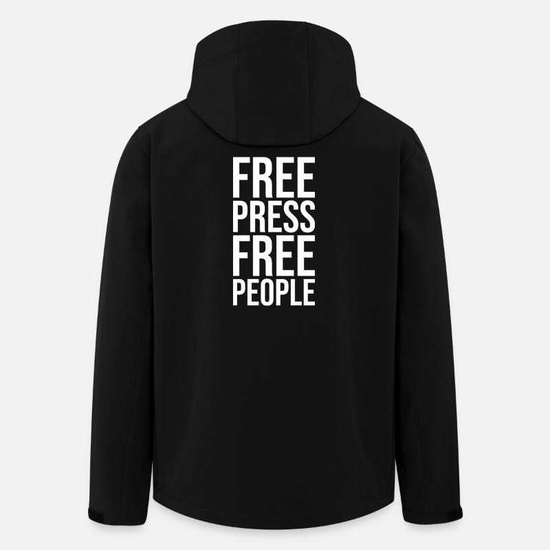 Libres de presse, libres de peuple - Veste softshell homme en polyester recyclé Stanley/Stella - noir