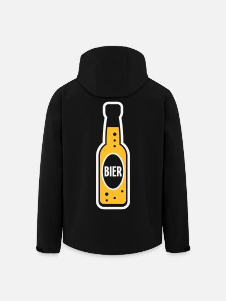 Bierflasche (Bier / Bierchen / NEG 2C) - Recycelte Männer Softshell-Jacke von Stanley/Stella - Schwarz