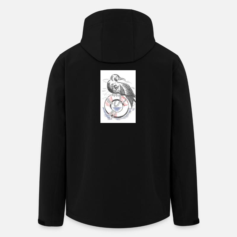 Möwe - Recycelte Männer Softshell-Jacke von Stanley/Stella - Schwarz