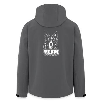 TEAM BORDER COLLIE Hütehund Agility Hundesport - Recycelte Männer Softshell-Jacke von Stanley/Stella - Schwarz - Hinten - AI Model Male 185 light (185cm)