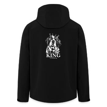 BERNHARDINER King Hundespruch Hunde Wilsigns - Recycelte Männer Softshell-Jacke von Stanley/Stella - Schwarz - Hinten - AI Model Male 185 light (185cm)