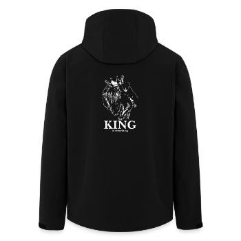 Giant Schnauzer King of everything Dogs Wilsigns - Men’s Recycled Softshell Jacket by Stanley/Stella - black - Back - AI Model Male 185 light (185cm)