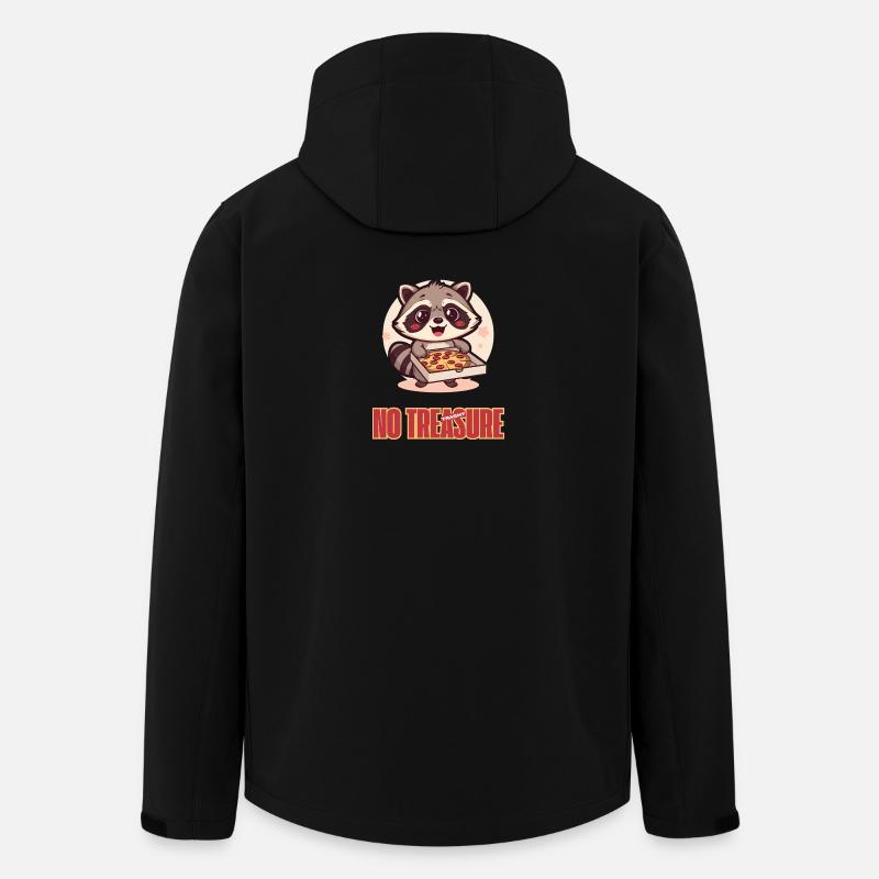 Waschbär mit Pizzaliebe - Trash? No, Treasure! - Recycelte Männer Softshell-Jacke von Stanley/Stella - Schwarz