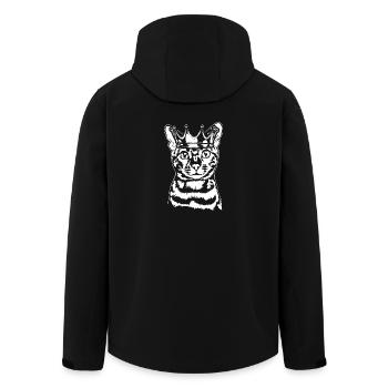 Bengal Cat Crown Cat Pedigree Cat Wilsigns - Men’s Recycled Softshell Jacket by Stanley/Stella - black - Back - AI Model Male 185 light (185cm)