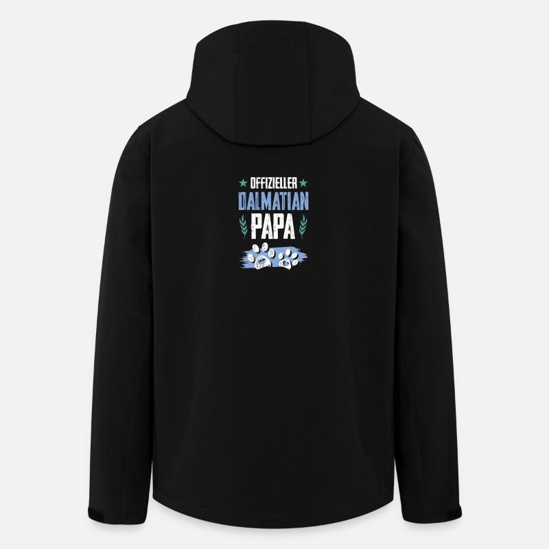 dalmatiner hunde papa - Recycelte Männer Softshell-Jacke von Stanley/Stella - Schwarz