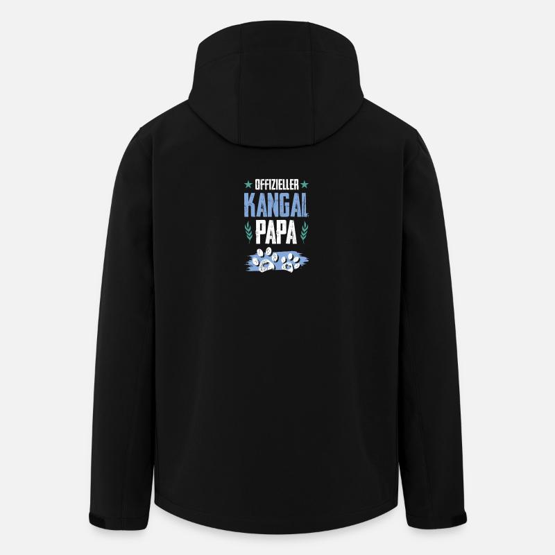 Papa chien Kangal - Veste softshell homme en polyester recyclé Stanley/Stella - noir