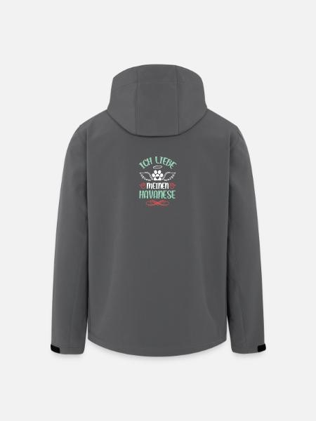 Havanese love with wings - Men’s Recycled Softshell Jacket by Stanley/Stella - black