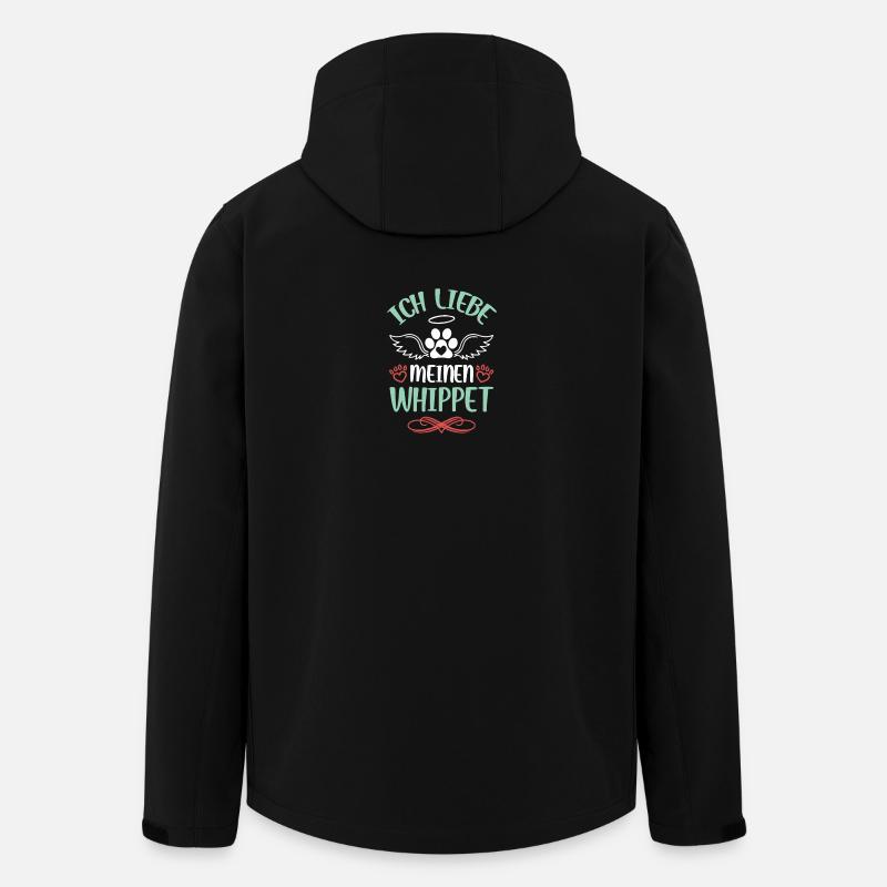 WhippetLiebe mit Flügeln - Recycelte Männer Softshell-Jacke von Stanley/Stella - Schwarz