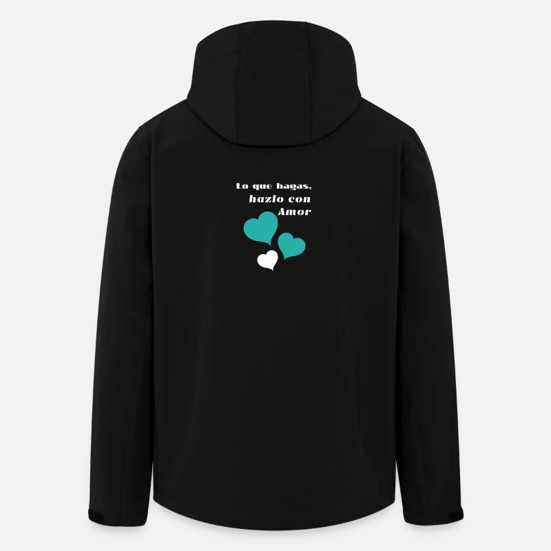 Lo_que_hagas-_hazlo_con_amor - Recycelte Männer Softshell-Jacke von Stanley/Stella - Schwarz
