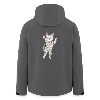 Grey Bengal - Men’s Recycled Softshell Jacket by Stanley/Stella - black - Back - AI Model Male 185 light (185cm)