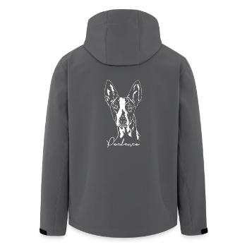 PODENCO Portrait Wilsigns Hund Hunde Windhund - Recycelte Männer Softshell-Jacke von Stanley/Stella - Schwarz - Hinten - AI Model Male 185 light (185cm)