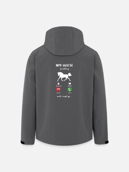 Mon cheval appelle mon cheval appelle à l'équitation - Veste softshell homme en polyester recyclé Stanley/Stella - noir