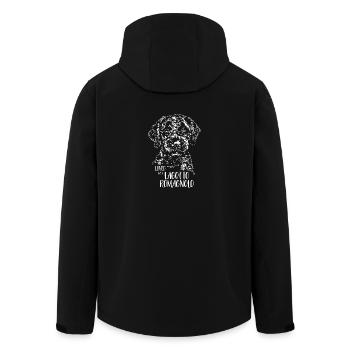 Aimé par un chien Lagotto Romagnolo disant chiens - Veste softshell homme en polyester recyclé Stanley/Stella - noir - Dos - AI Model Male 185 light (185cm)