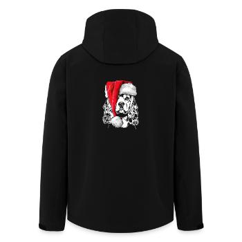 Père Noël American Cocker Spaniel Chiens de Noël - Veste softshell homme en polyester recyclé Stanley/Stella - noir - Dos - AI Model Male 185 light (185cm)