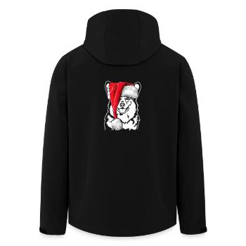 Gallois Corgi Christmas Dogs Wilsigns - Veste softshell homme en polyester recyclé Stanley/Stella - noir - Dos - AI Model Male 185 light (185cm)