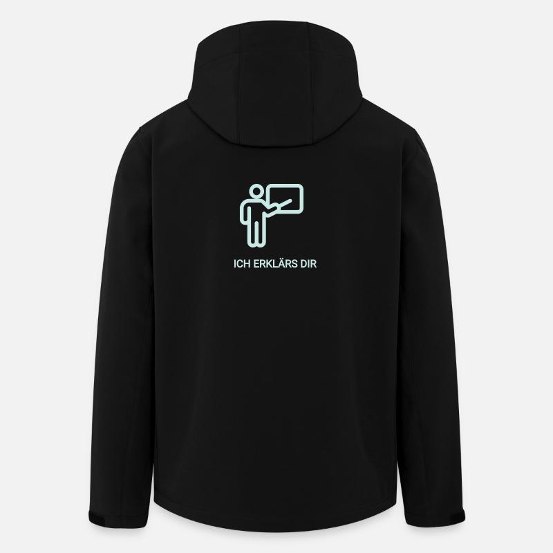 Abstraktes Lehrerthema mit Farbverlauf - Recycelte Männer Softshell-Jacke von Stanley/Stella - Schwarz