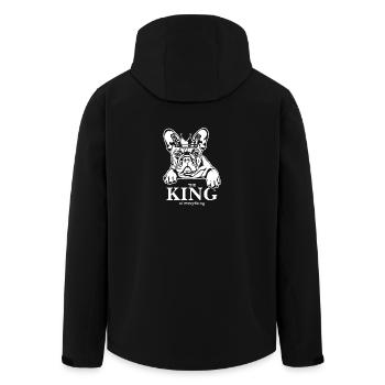 Bouledogue français roi de tout Wilsigns - Veste softshell homme en polyester recyclé Stanley/Stella - noir - Dos - AI Model Male 185 light (185cm)