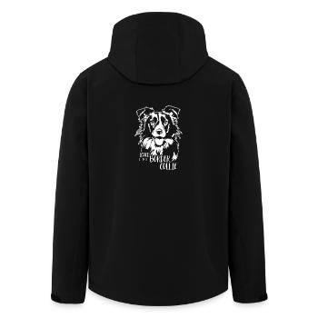 Aimé par un chien Border Collie Chien Wilsigns - Veste softshell homme en polyester recyclé Stanley/Stella - noir - Dos - AI Model Male 185 light (185cm)