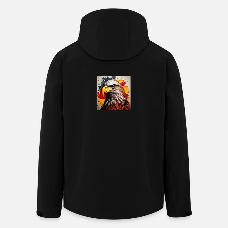 Eagle Head Art Spray Explosion - Men’s Recycled Softshell Jacket by Stanley/Stella - black