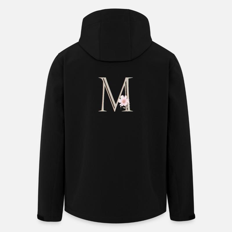 Florales Monogramm M - Recycelte Männer Softshell-Jacke von Stanley/Stella - Schwarz